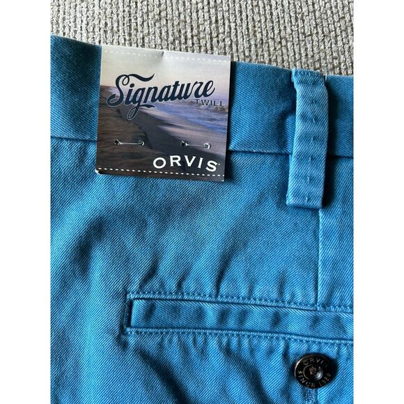 Orvis signature twill men’s shorts in Lagoon blue 9 inch inseam size 38. NWT - Picture 3 of 7